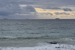 Die Pötte kommen wahrscheinlich aus dem Suez Kanal